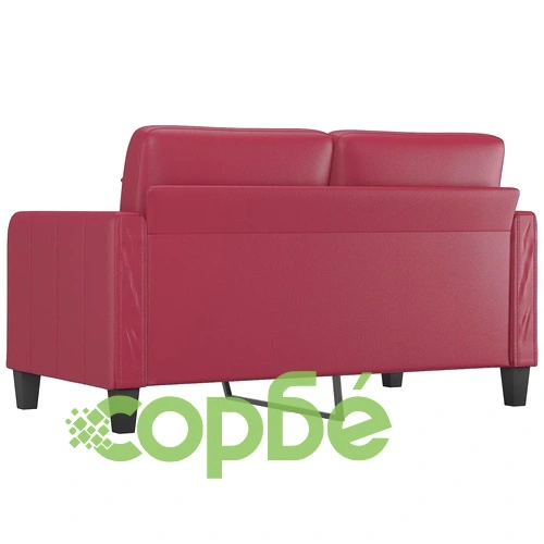 2-местен диван, Виненочервен, 140 см, изкуствена кожа ➤ топ цена ➤ sorbe.bg