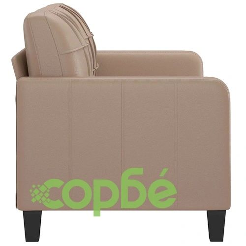 2-местен диван, капучино, 140 см, изкуствена кожа ➤ топ цена ➤ sorbe.bg