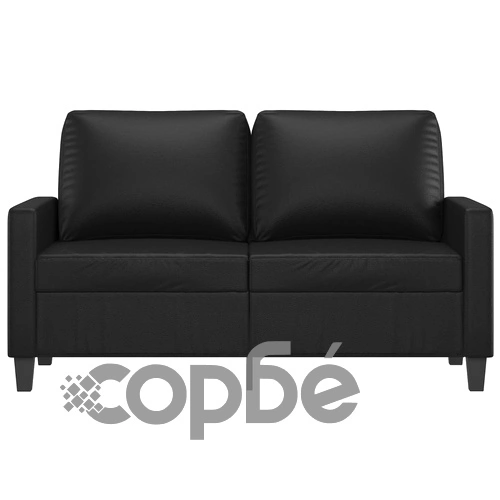 2-местен диван, черен, 120 см, изкуствена кожа ➤ топ цена ➤ sorbe.bg