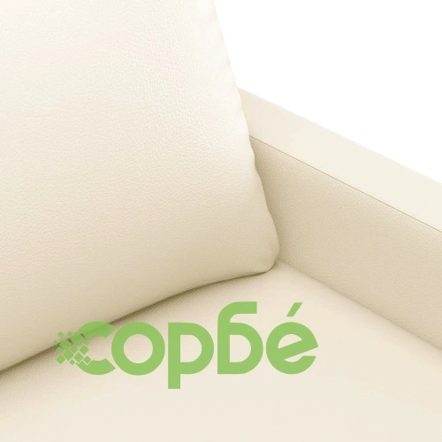 2-местен диван, кремава, 120 см, изкуствена кожа ➤ топ цена ➤ sorbe.bg