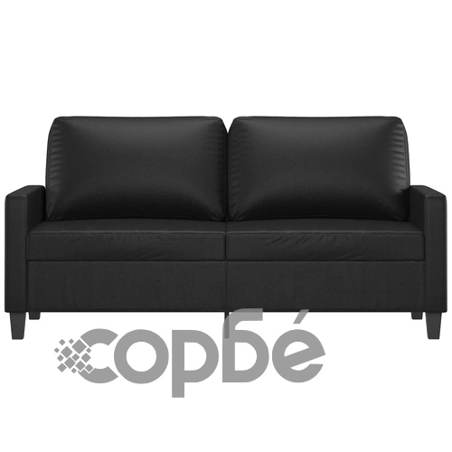 2-местен диван, черен, 140 см, изкуствена кожа ➤ топ цена ➤ sorbe.bg