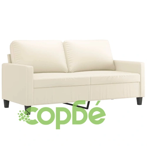 2-местен диван, кремава, 140 см, изкуствена кожа ➤ топ цена ➤ sorbe.bg