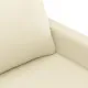 2-местен диван, кремава, 140 см, изкуствена кожа