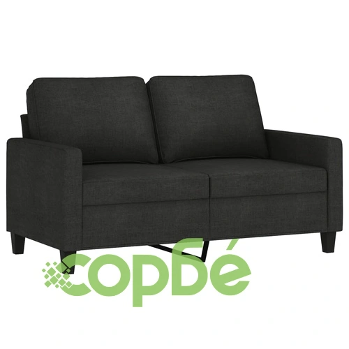 2-местен диван, черен, 120 см, плат ➤ топ цена ➤ sorbe.bg