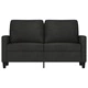 2-местен диван, черен, 120 см, плат