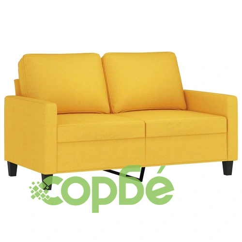 2-местен диван, светложълт, 120 см, плат ➤ топ цена ➤ sorbe.bg