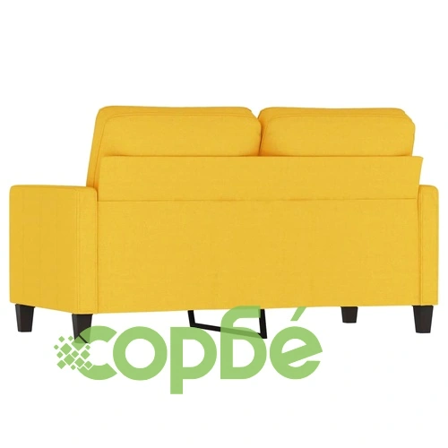 2-местен диван, светложълт, 120 см, плат ➤ топ цена ➤ sorbe.bg