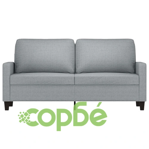 2-местен диван, светлосив, 140 см, плат ➤ топ цена ➤ sorbe.bg