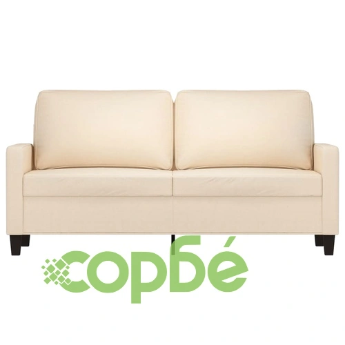 2-местен диван, кремав, 140 см, текстил ➤ топ цена ➤ sorbe.bg