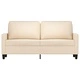 2-местен диван, кремав, 140 см, текстил
