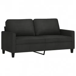 2-местен диван, черен, 140 см, текстил