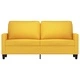 2-местен диван, светложълт, 140 см, плат
