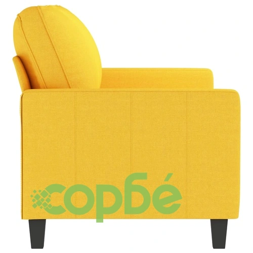 2-местен диван, светложълт, 140 см, плат ➤ топ цена ➤ sorbe.bg