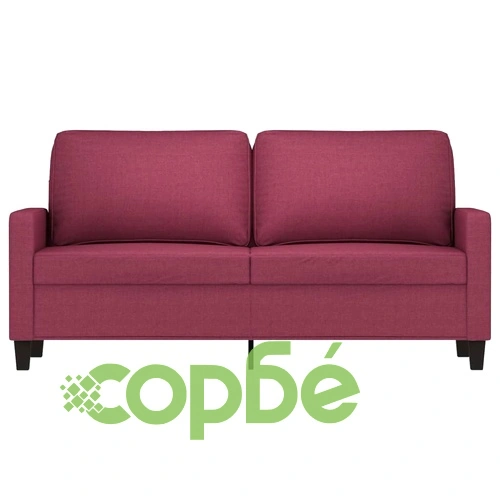 2-местен диван, Виненочервен, 140 см, текстил ➤ топ цена ➤ sorbe.bg