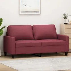 2-местен диван, Виненочервен, 140 см, текстил