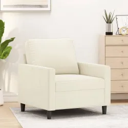 Кресло, кремаво, 60 см, кадифе