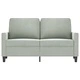2-местен диван, светлосив, 120 см, кадифе