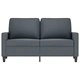 2-местен диван, тъмносив, 120 см, кадифе