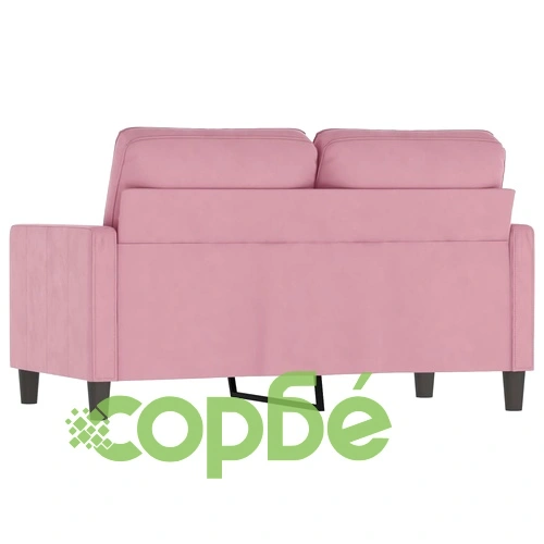 2-местен диван, розов, 120 см, кадифе ➤ топ цена ➤ sorbe.bg