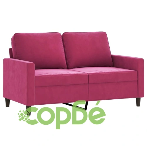 2-местен диван, виненочервен, 120 см, кадифе ➤ топ цена ➤ sorbe.bg