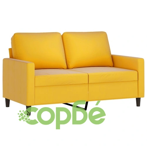 2-местен диван, жълт, 120 см, кадифе ➤ топ цена ➤ sorbe.bg