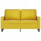 2-местен диван, жълт, 120 см, кадифе