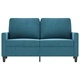 2-местен диван, син, 120 см, кадифе