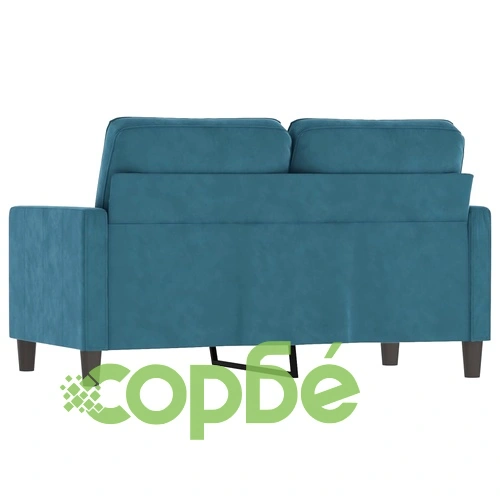 2-местен диван, син, 120 см, кадифе ➤ топ цена ➤ sorbe.bg