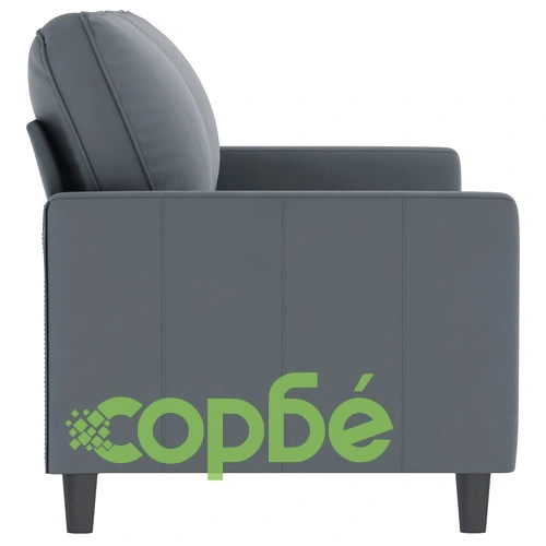 2-местен диван, тъмносив, 140 см, кадифе ➤ топ цена ➤ sorbe.bg