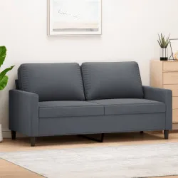 2-местен диван, тъмносив, 140 см, кадифе