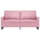 2-местен диван, розов, 140 см, кадифе