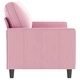 2-местен диван, розов, 140 см, кадифе
