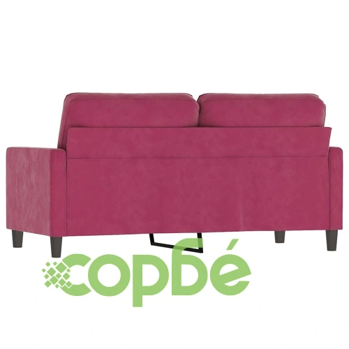 2-местен диван, виненочервен, 140 см, кадифе ➤ топ цена ➤ sorbe.bg