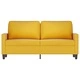 2-местен диван, жълт, 140 см, кадифе