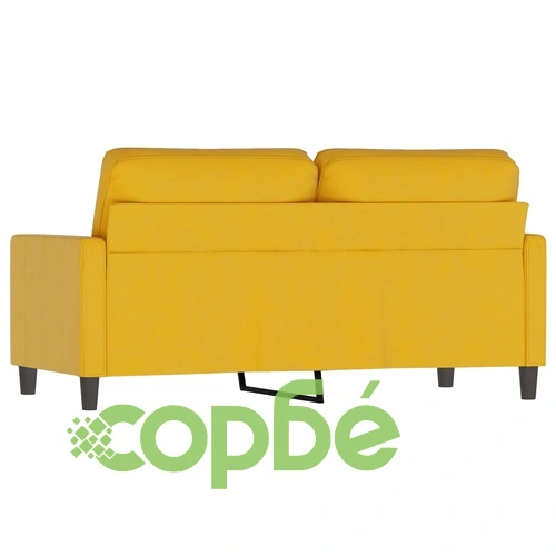 2-местен диван, жълт, 140 см, кадифе ➤ топ цена ➤ sorbe.bg