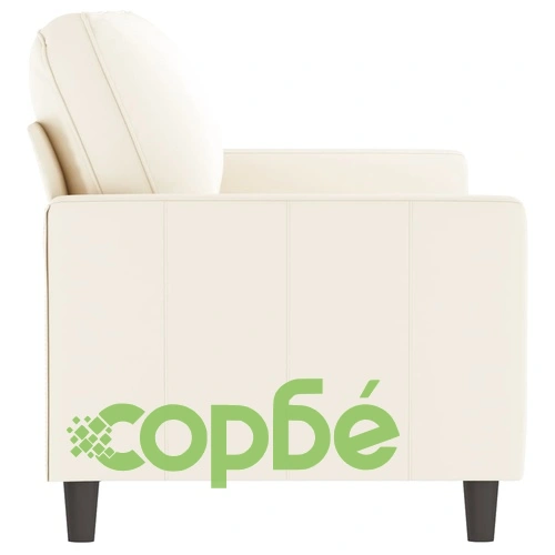 2-местен диван, кремава, 140 см, кадифе ➤ топ цена ➤ sorbe.bg