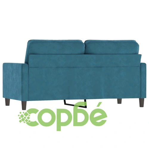 2-местен диван, син, 140 см, кадифе ➤ топ цена ➤ sorbe.bg