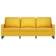3-местен диван, жълт, 180 см, кадифе