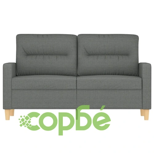 2-местен диван, Тъмносив, 120 см, плат ➤ топ цена ➤ sorbe.bg