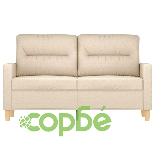 2-местен диван, кремав, 120 см, текстил ➤ топ цена ➤ sorbe.bg