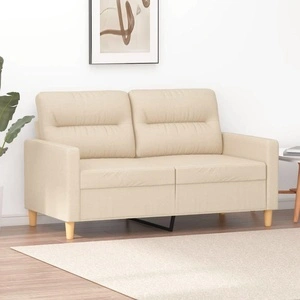 2-местен диван, кремав, 120 см, текстил