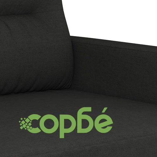 2-местен диван, черен, 120 см, плат ➤ топ цена ➤ sorbe.bg