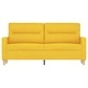 2-местен диван, светложълт, 140 см, плат