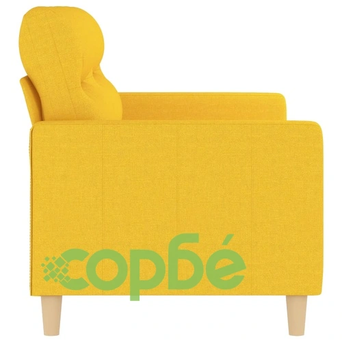 2-местен диван, светложълт, 140 см, плат ➤ топ цена ➤ sorbe.bg