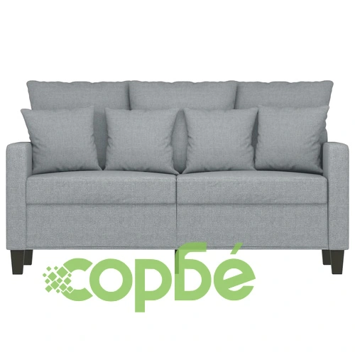 2-местен диван, светлосив, 120 см, плат ➤ топ цена ➤ sorbe.bg