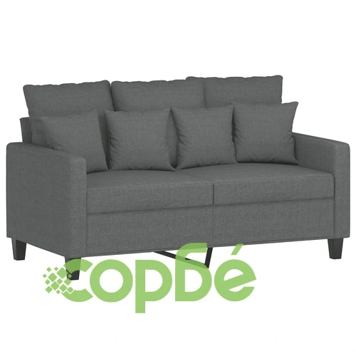 2-местен диван, Тъмносив, 120 см, плат ➤ топ цена ➤ sorbe.bg