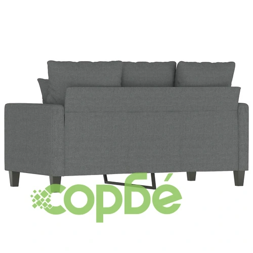 2-местен диван, Тъмносив, 120 см, плат ➤ топ цена ➤ sorbe.bg