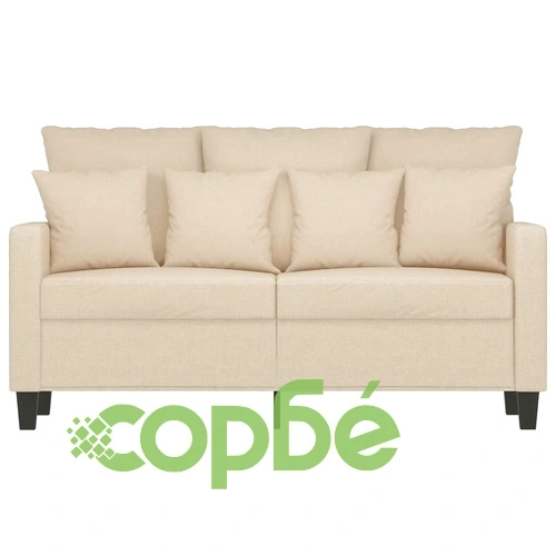 2-местен диван, кремав, 120 см, текстил ➤ топ цена ➤ sorbe.bg