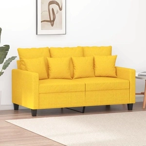 2-местен диван, светложълт, 120 см, плат