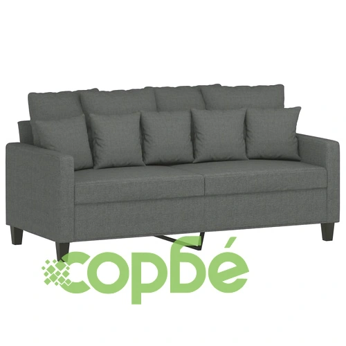 2-местен диван, тъмносив, 140 см, плат ➤ топ цена ➤ sorbe.bg